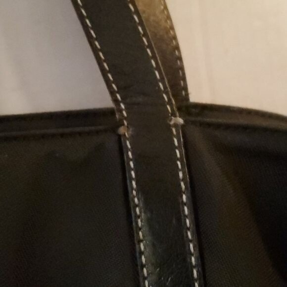 Kate Spade Black Nylon Tote Bag Shoulder Satchel Handbag Purse WOMEN'S WOMAN'S - Picture 12 of 15